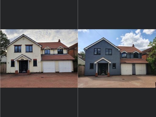 before and after cederal cladding and fascia soffit gutter